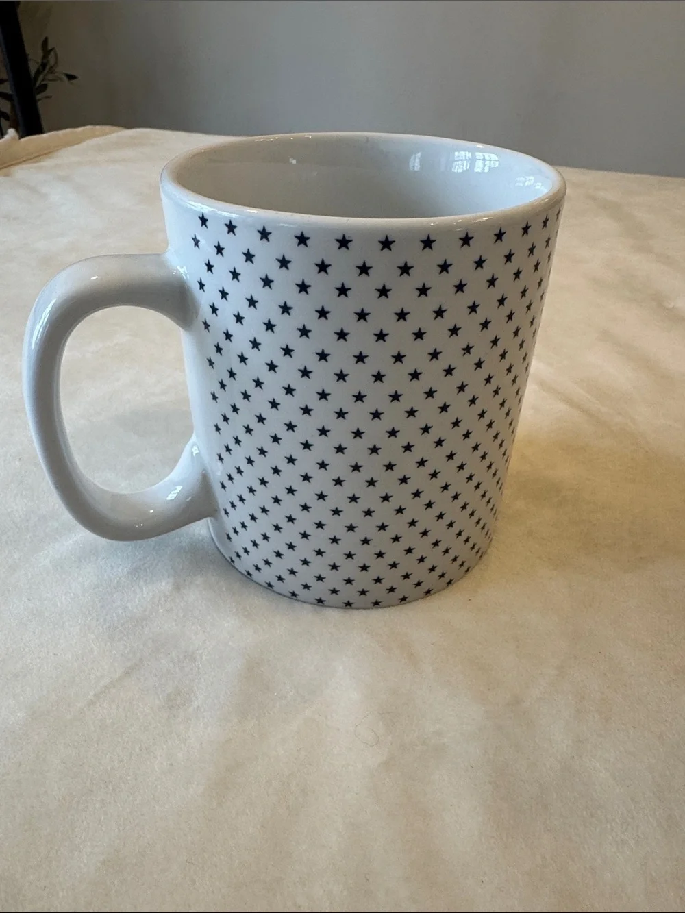 Vintage! Patriotic Ralph Lauren Monogram Mug with Blue Stars and Red Lettering